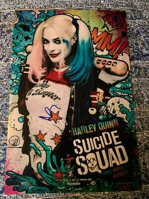 Margot Robbie Signed Photo Poster Autograph Harley Quinn Signature
