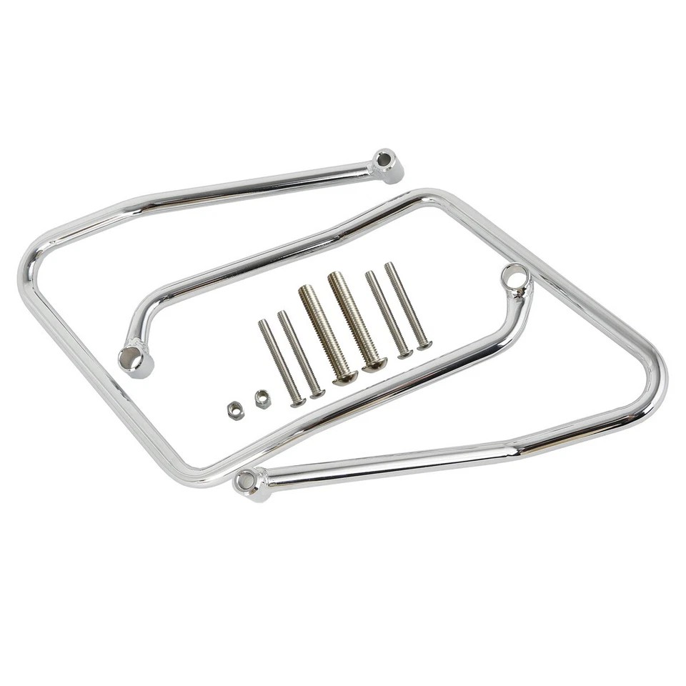 Soportes de soporte de alforja cromados para Harley-Davidson XL Sportster 2004-2016 Foto 2 de 4