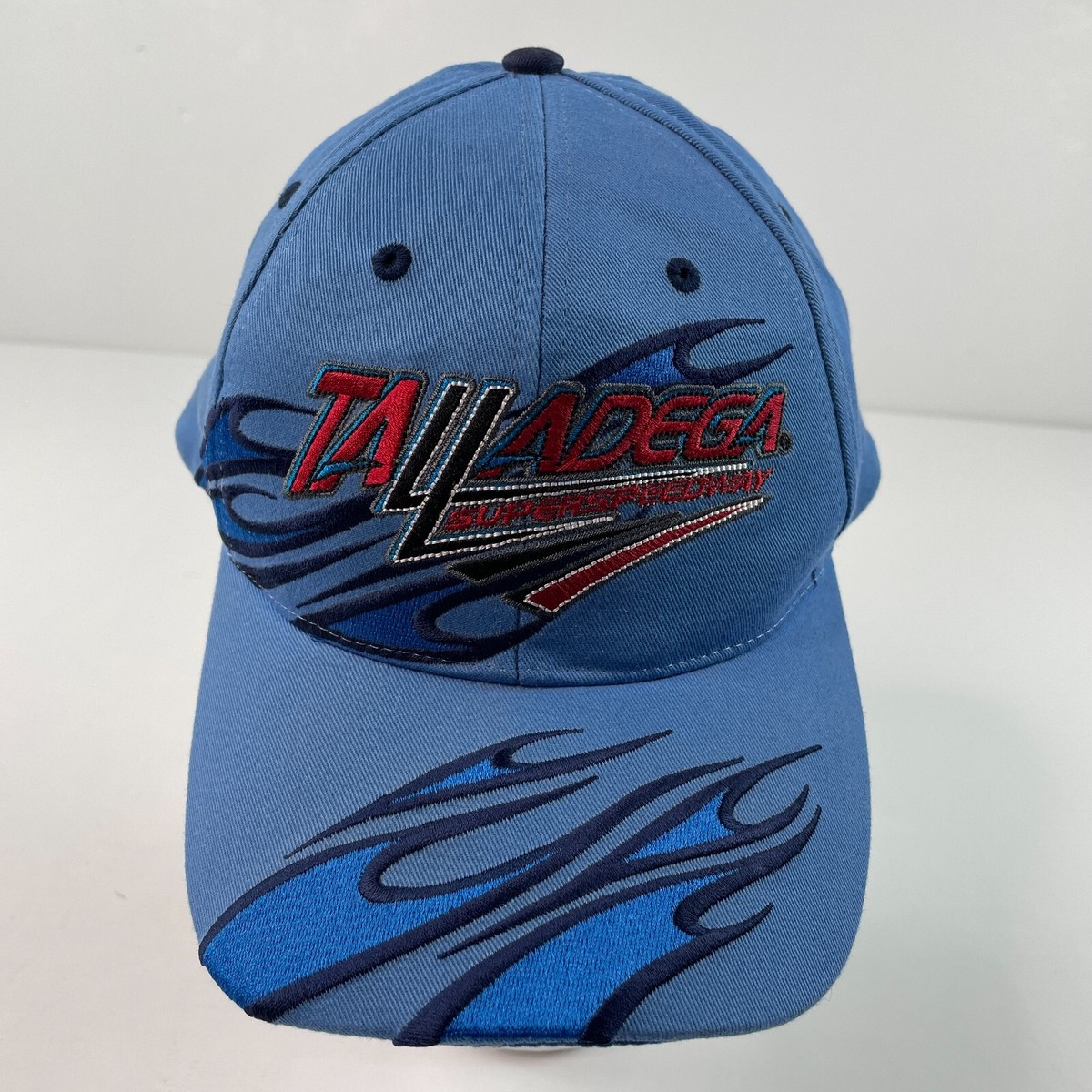 Talladega Super Speedway Racing Alabama Cap Hat Adjustable Blue Flames