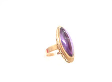 Größe 54 Ring 585 GOLD 14 Karat Rotgold anello bague Goldring Amethyst G2120/25
