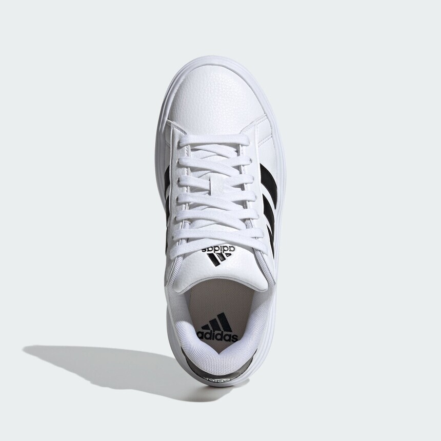 New Adidas Women's Grand Court Platform Shoes - Cloud White