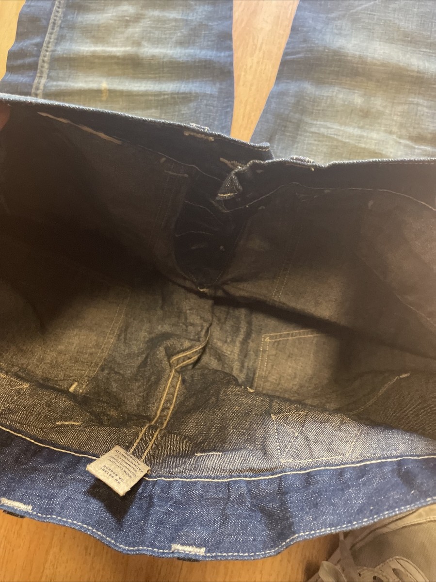 447 RRL DOUBLE RL Jeans Women's buckle back wide leg pockets 447 RRL DOUBLE RL Jeans Women's buckle back wide leg pockets