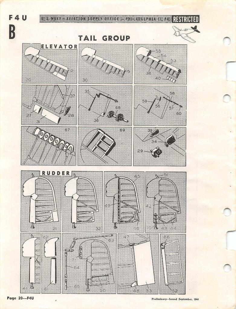 1944 VOUGHT F4U CORSAIR AIRFRAME SPARE PARTS (ASO) CATALOG FLIGHT MANUAL-CD - Picture 5 of 11
