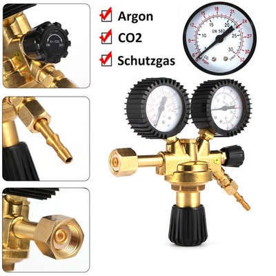 Druckminderer Argon CO2 Schutzgas Manometer MIG MAG Wig Schweißgerät Neu