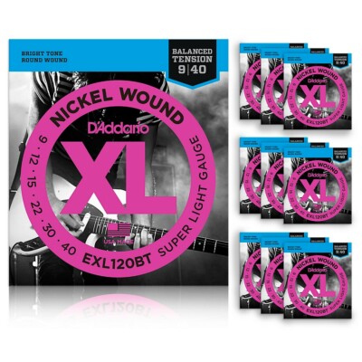 D'Addario EXL120BT Balanced Tension X-Lite Electric Guitar Strings 10 Pack
