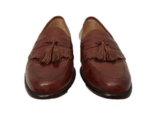 Johnston & Murphy 15 1978 Men's Brown Leather Kilt Tassel Slip-on Loafer 7.5M