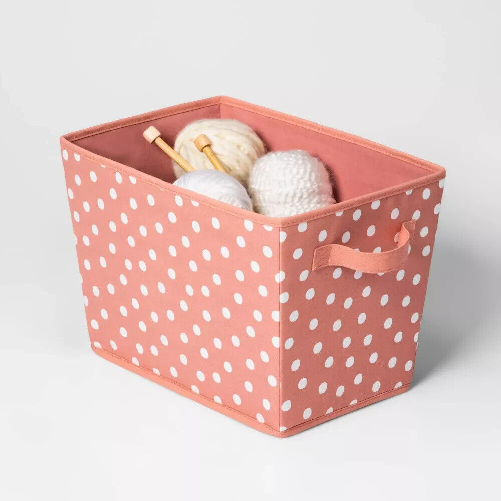 Large Striped Fabric Toy Storage Bin Pink – Pillowfort™, 15″ x 10