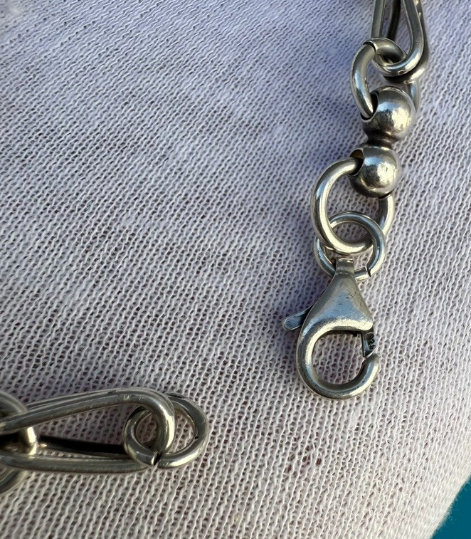 Elegant Vintage Sterling Silver Bracelet Perfect for Charms