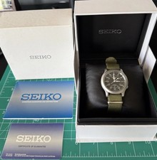 Seiko SNK809K2 Automatic Watch Black Dial Box Papers + NATO Strap