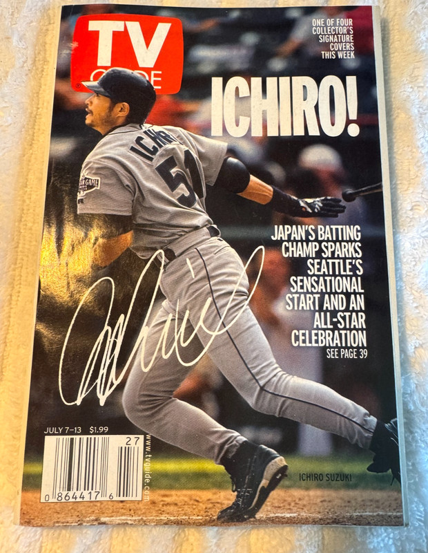 TV GUIDE July 2001 Ichiro Suzuki Seattle Mariners ROOKIE Year All-Star Game