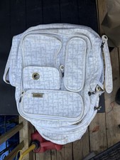 Vintage Ogio White Patterned Backpack with Mu...