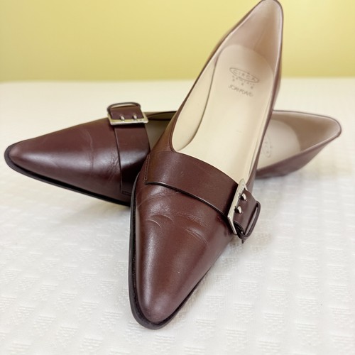 Circa Comfort 365 Joan & David Calliope Size 7.5 Brown Pointed Leather Pumps EUC - Picture 2 of 15