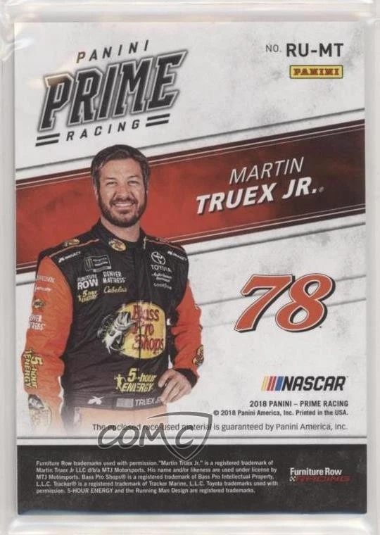 2018 Panini Prime Racing Race Used Tires /50 Martin Truex Jr #RU-MT - Image 2 of 2