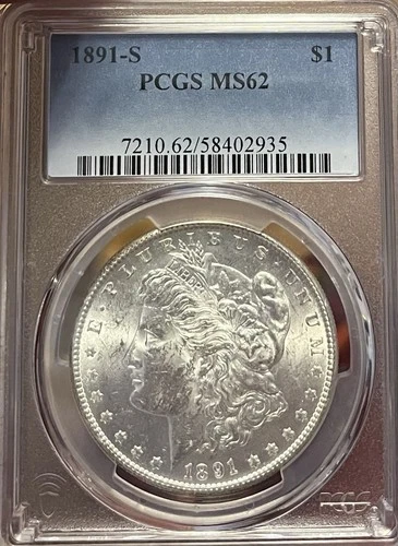 1891-S PCGS MS62 Morgan Silver Dollar