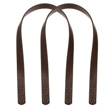 2pcs 24 Inch Leather Purses Straps Handbag Belt Band Bag Handles, Dark Brown