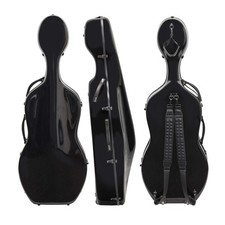 CC-7002 Carbon Fiber Composite Hard Cello Case w/ Wheels - Full Size 4/4, Black