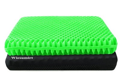 Plus Size Gel Seat Cushion for Long Extra large and thick, Grass Green