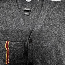 Suéter Harry Potter Para Hombre Pequeño Gris Lana de Cordero Cárdigan Gryffindor Hogwarts