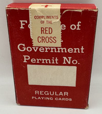 Rare sealed WWII AMERICAN RED CROSS poker size Playing Cards by USPCC Bicycle