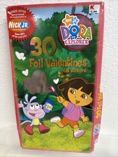 2008 American Greetings - Dora the Explorer - 30 Foil Valentines  Stickers