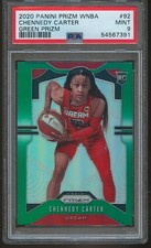 Chennedy Carter 2020 Panini Prizm WNBA Green Prizm #92 Rookie RC PSA 9
