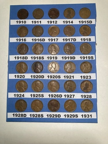 1910-1931 Lincoln Wheat Cent Collection 30 piece set (Set #1)