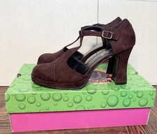 90's Y2K Vintage Brown Faux Suede Platform Mudd Heels Bratz Style 8.5M Kyrene