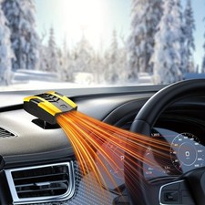 Portable Car Fan Heater Defroster Demister Windshield Defogger Winter Travel