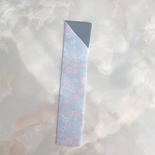 New unused fan bag cherry blossom pattern (blue) 21cm