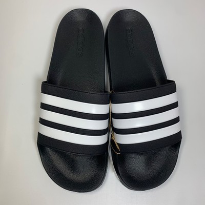 Adidas Adilette Pool  Shower Slides Men s Black  AQ1701 Cloudfoam Sandals sz. 14