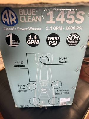 #ad AR Blue Clean Electric power washer 145S 1.4 GPM 1600 psi $64.00