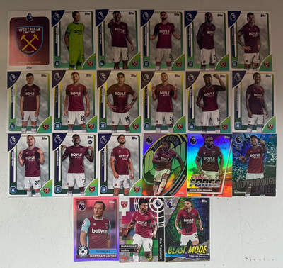 Topps Premier League 2026 West Ham United Team Set X21 Karten inkl. Specials