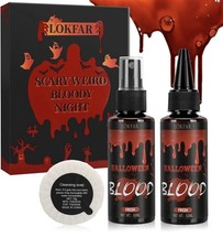 Professional Fake Blood Makeup Kit For Halloween/Cosplay  Fresh X2,soap.
