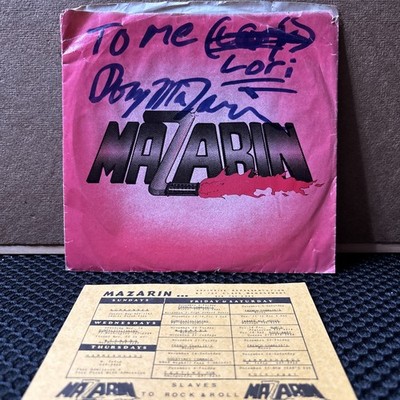 MAZARIN - Slave To Rock & Roll / 1st Class private Press 1981 / Signed / Insert