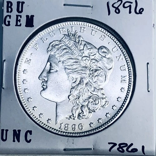 1896 BU GEM MORGAN SILVER DOLLAR UNC MS+++ U.S. MINT RARE COIN 7861