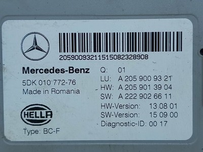 A2059009321 comfort control unit Mercedes C-Class W205 Lim. 300 CDI 2014 1111026