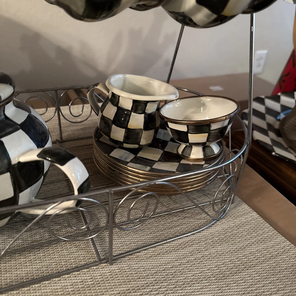 Juego de té MacKenzie-Childs Courtly Check para 6 Foto 3 de 4