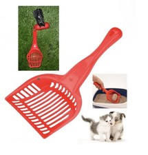 2 in 1 Cat Litter Scooper with Bag Holder Bone Container Pet Cleaning Box