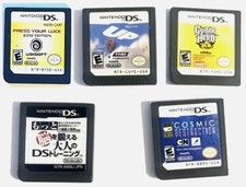 5 Nintendo DS Game Lot Guitar Hero UP Press Your Luck + Carrying Case Tested