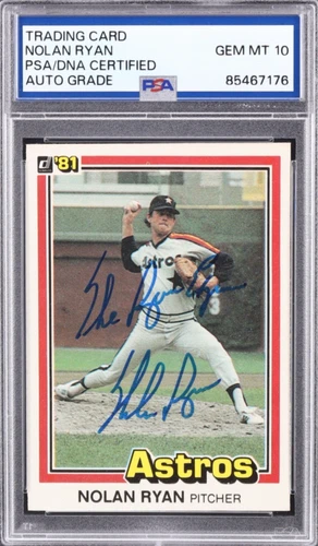 1981 Donruss First Edition CS Nolan Ryan #260, PSA Auto 10 Inscribed