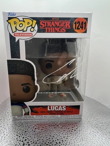 Funko Pop Stranger Things Lucas Caleb McLaughlin Signed Funko Pop #1241 Beckett