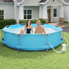 Above Ground Swimming Pool 3M x 76CM with Filter Pump Backyard Pool Blue
