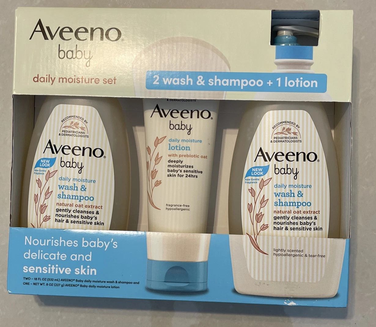 Aveeno Baby Daily Moisture Set 2 Wash & shampoo + Lotion