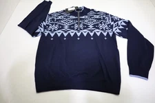 Greyson Golf Wool Sweater  Mens Size  Medium Maltese Blue   New INV12720590