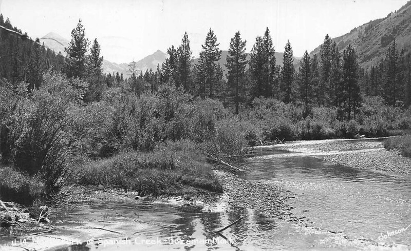 Bozeman Montana Spanish Creek Real Photo Vintage Postcard AA115822