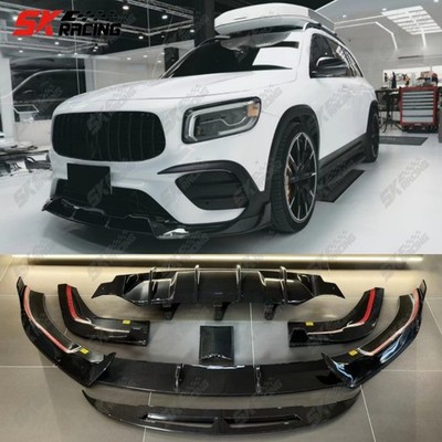 Fits Benz GLB35AMG 21-23 Carbon Fiber Front Rear Lip Bumper Spoiler Wing Bodykit