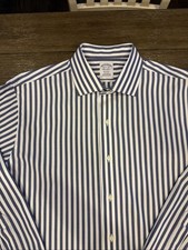 Brooks Brothers REGENT Non-Iron Stretch Bold Stripe Dress Shirt Size 16 1/2-34
