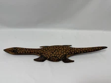 Vintage Aboriginal Indigenous Australian Wooden Lizard Folk Art Figurine