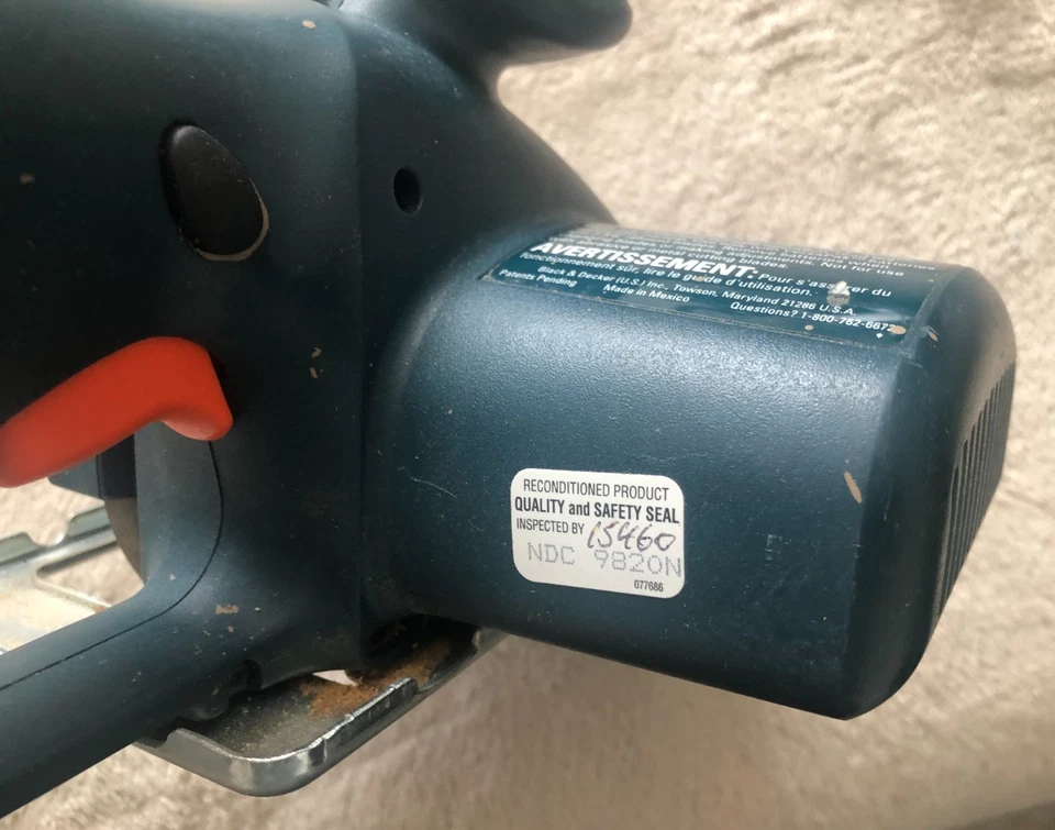 SIERRA CIRCULAR NEGRA AND DECKER VERSAPAK 7.2V INALÁMBRICA 3" VP600 TIPO 1 - ¡SOLO SIERRA! Foto 4 de 4