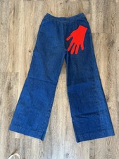 AMAZING Handmade Vintage Jeans Size 26x27 High Waist With Feature Pocket